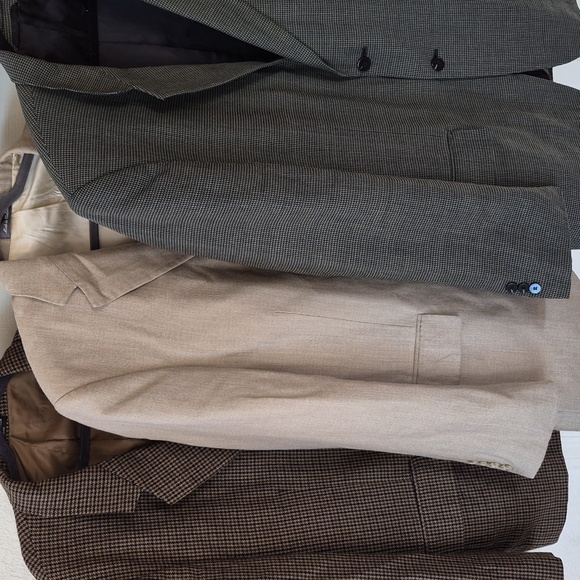 Bundle Of 3- 100% Wool & Silk Blazers 43R - Picture 14 of 17